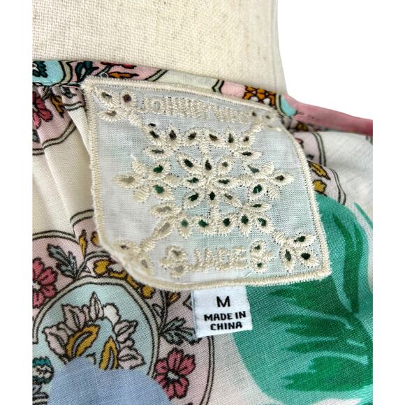 Jade by Johnny Was Sleeveless Floral Hosta Maxi Dress EUC Size M - Picture 4 of 5